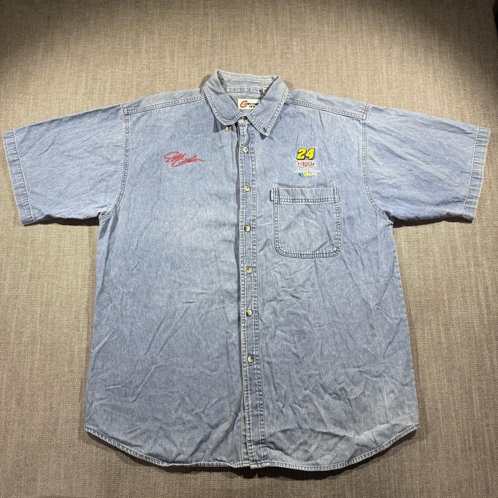 Vintage Jeff Gordon Shirt Mens XL NASCAR Racing Dupont 24 Competitors View 90s